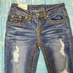 Thick Stitching - Machine Nouvelle Mode Distressed / distressed Jeans